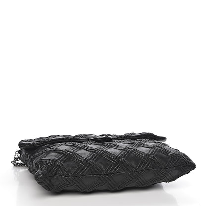 Chanel Lambskin Stitched Large Walk Of Fame Flap Black 4 of 12