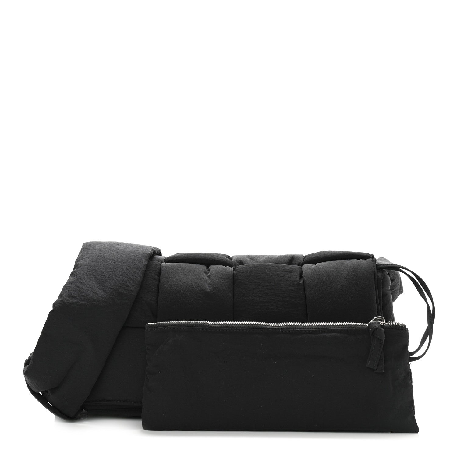 Bottega Veneta Nylon Intrecciato Padded Tech Cassette Bag Black 1 of 7