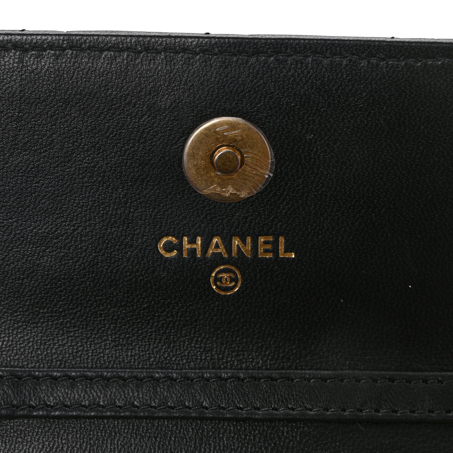 Chanel Lambskin Quilted Pearl Crush Clutch With Chain Black 6 of 11