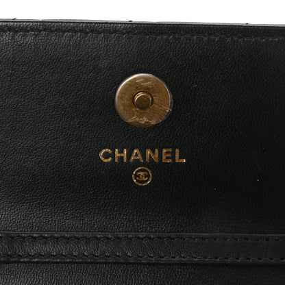 Chanel Lambskin Quilted Pearl Crush Clutch With Chain Black 6 of 11
