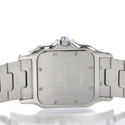 Cartier Stainless Steel 18K Yellow Gold 29mm Santos De Galbee Quartz Watch 6 of 8