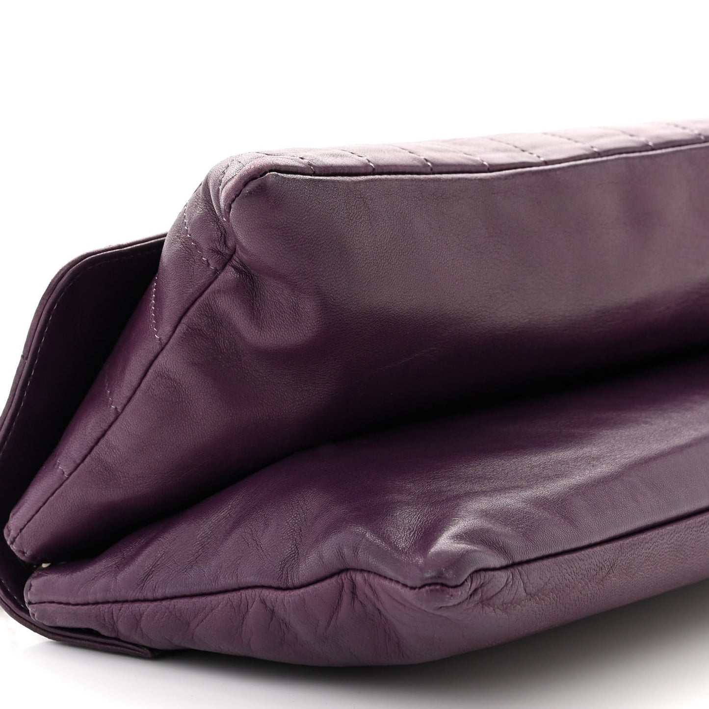 Lambskin Chocolate Bar Mademoiselle Flap Purple