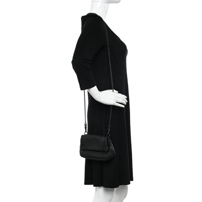 Bottega Veneta Nappa Intrecciato Mini Chain Messenger Black 2 of 10
