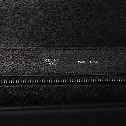 Celine Drummed Calfskin Suede Medium Trapeze Black 5 of 13