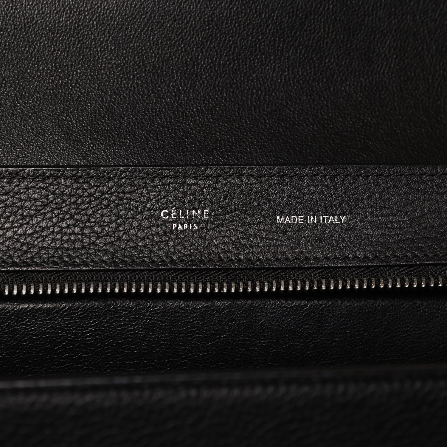 Celine Drummed Calfskin Suede Medium Trapeze Black 6 of 14