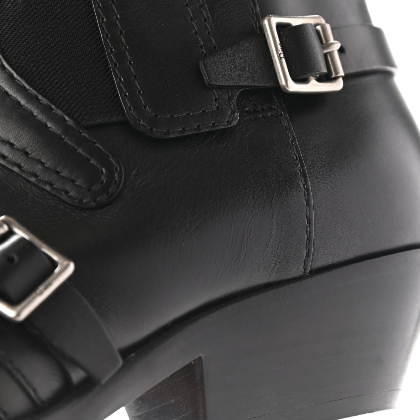 Calfskin Diorsaddle Boots 37 Black
