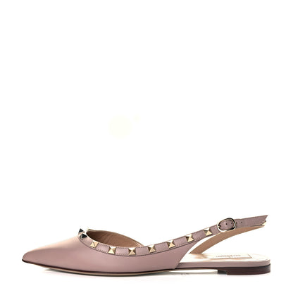 Valentino Garavani Nappa Rockstud Slingback Flats 41 Poudre 1 of 9