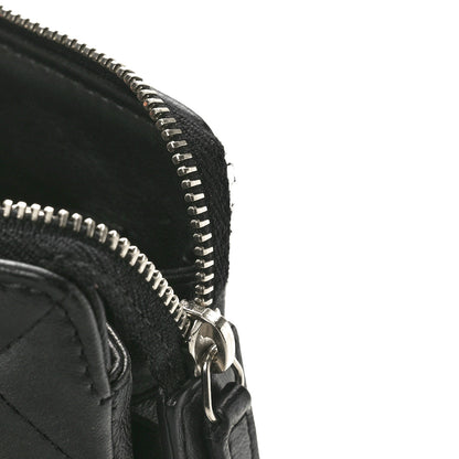 Chanel Lambskin Quilted Large Zipped Clutch Black 9 of 9