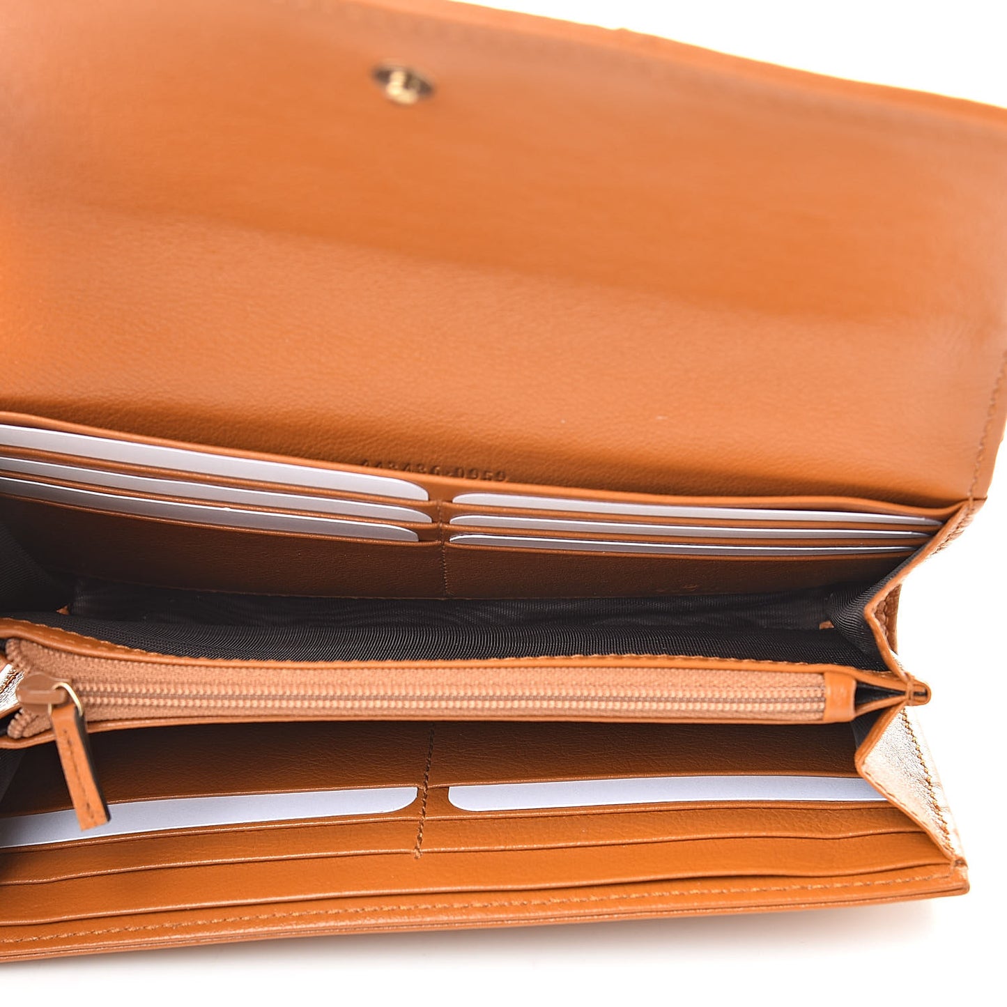Calfskin Matelasse GG Marmont Continental Wallet Cognac