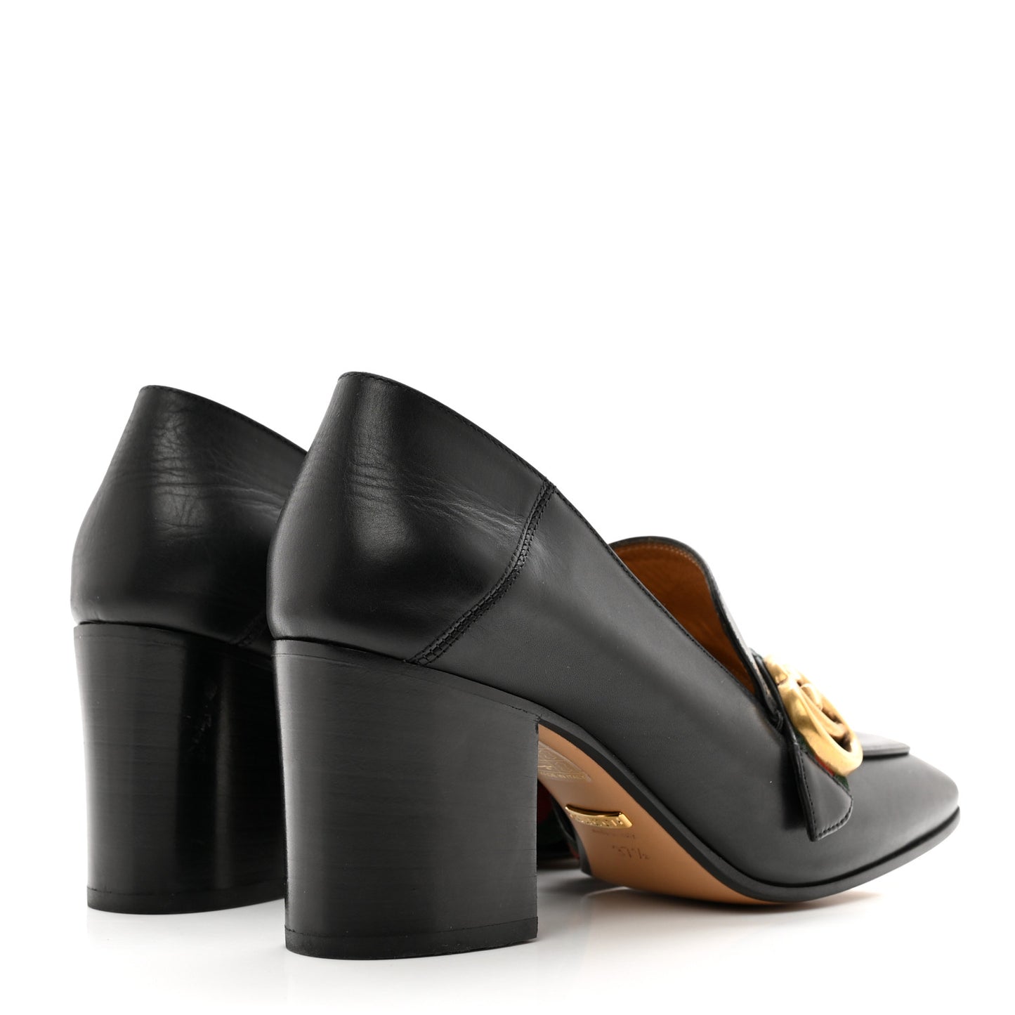 Calfskin Web Peyton Loafer Pumps 37.5 Black