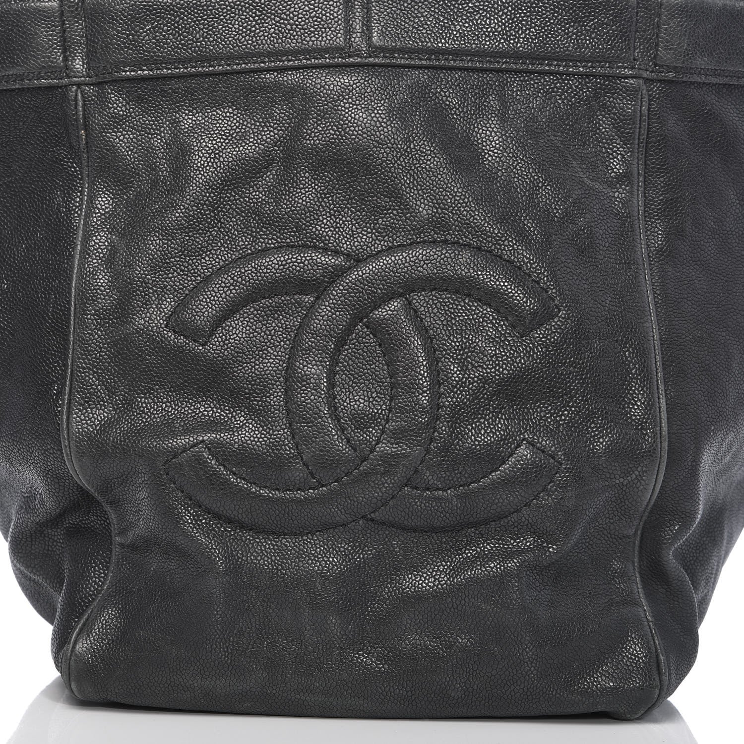 Chanel Distressed Caviar Outdoor Ligne Tote Black 12 of 12