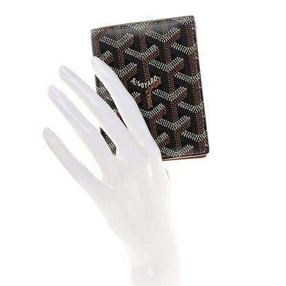 Goyard Goyardine Saint Marc Card Holder Black Gold 2 of 9