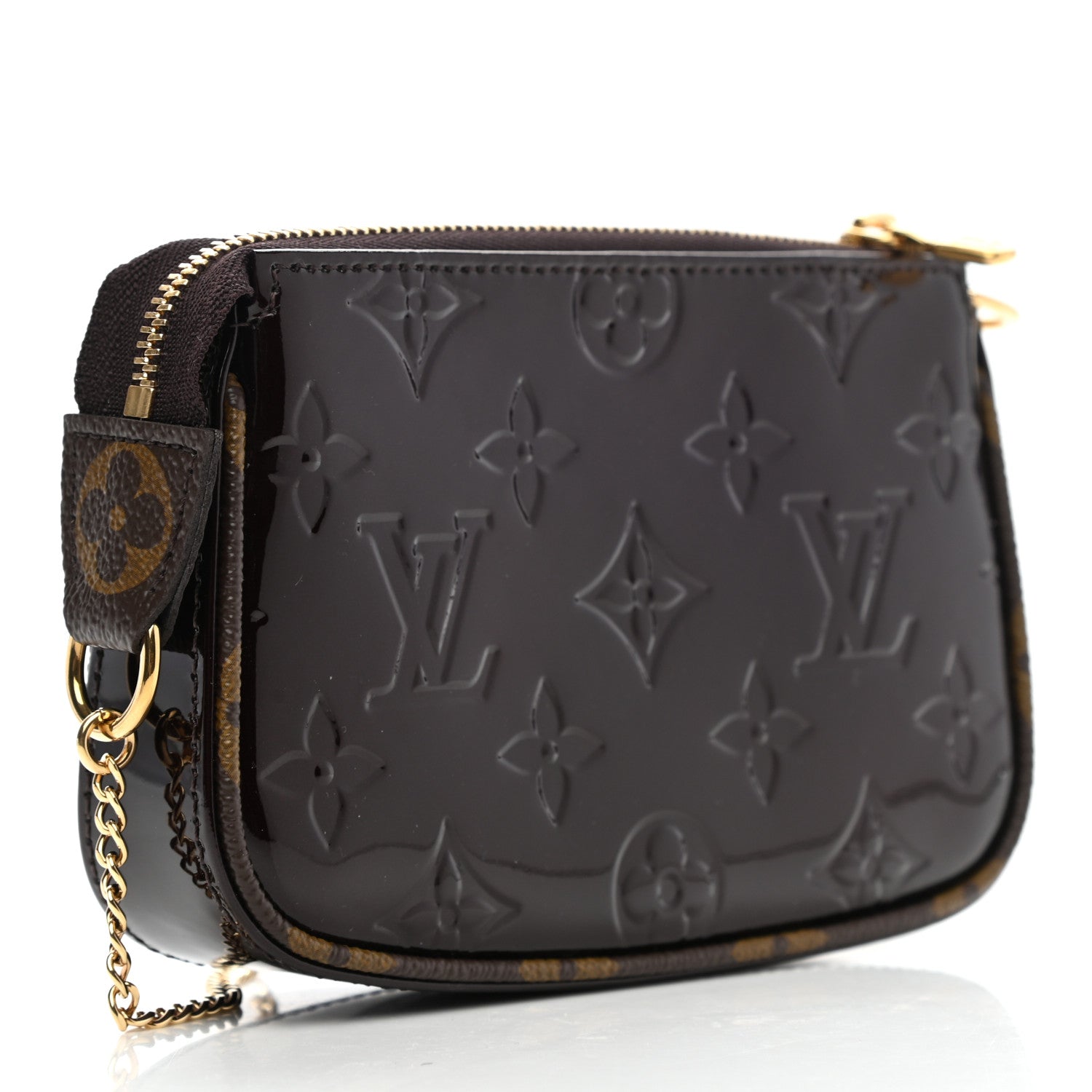 Louis Vuitton Vernis Monogram Mini Pochette Accessories Amarante 3 of 6