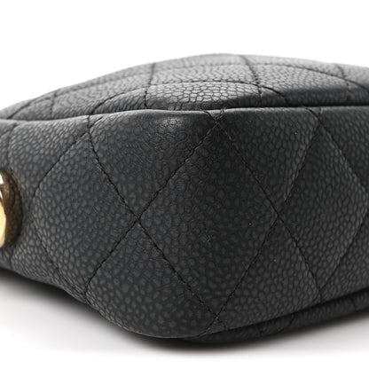Chanel Iridescent Caviar Quilted Mini Coco Tassel Camera Case Black Black 9 of 10