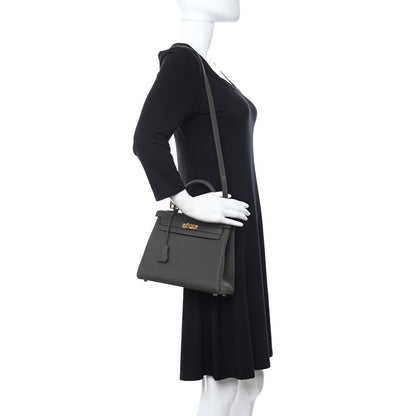 Hermes Togo Kelly Retourne 25 Vert De Gris 2 of 12