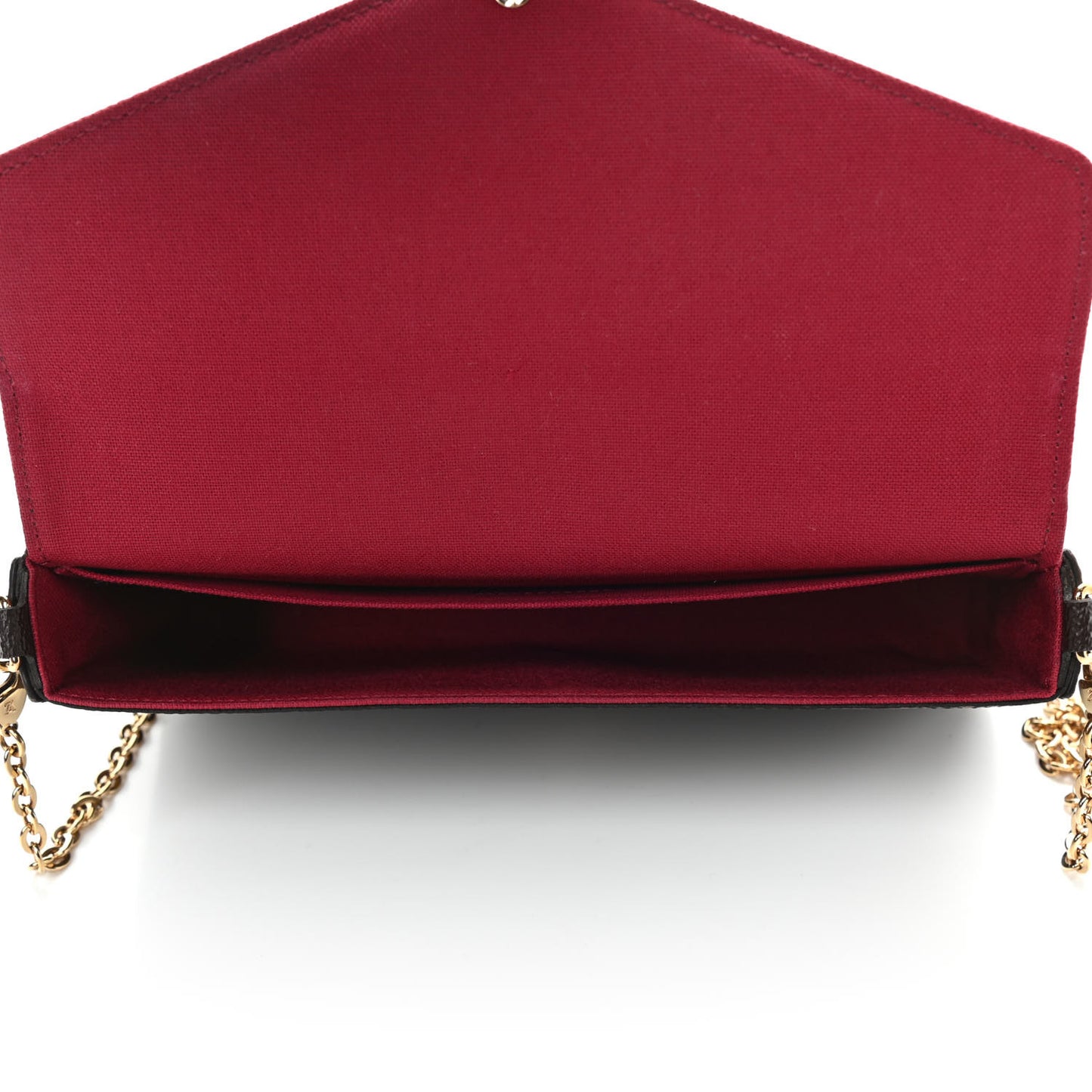 Monogram Pochette Felicie Chain Wallet Fuchsia