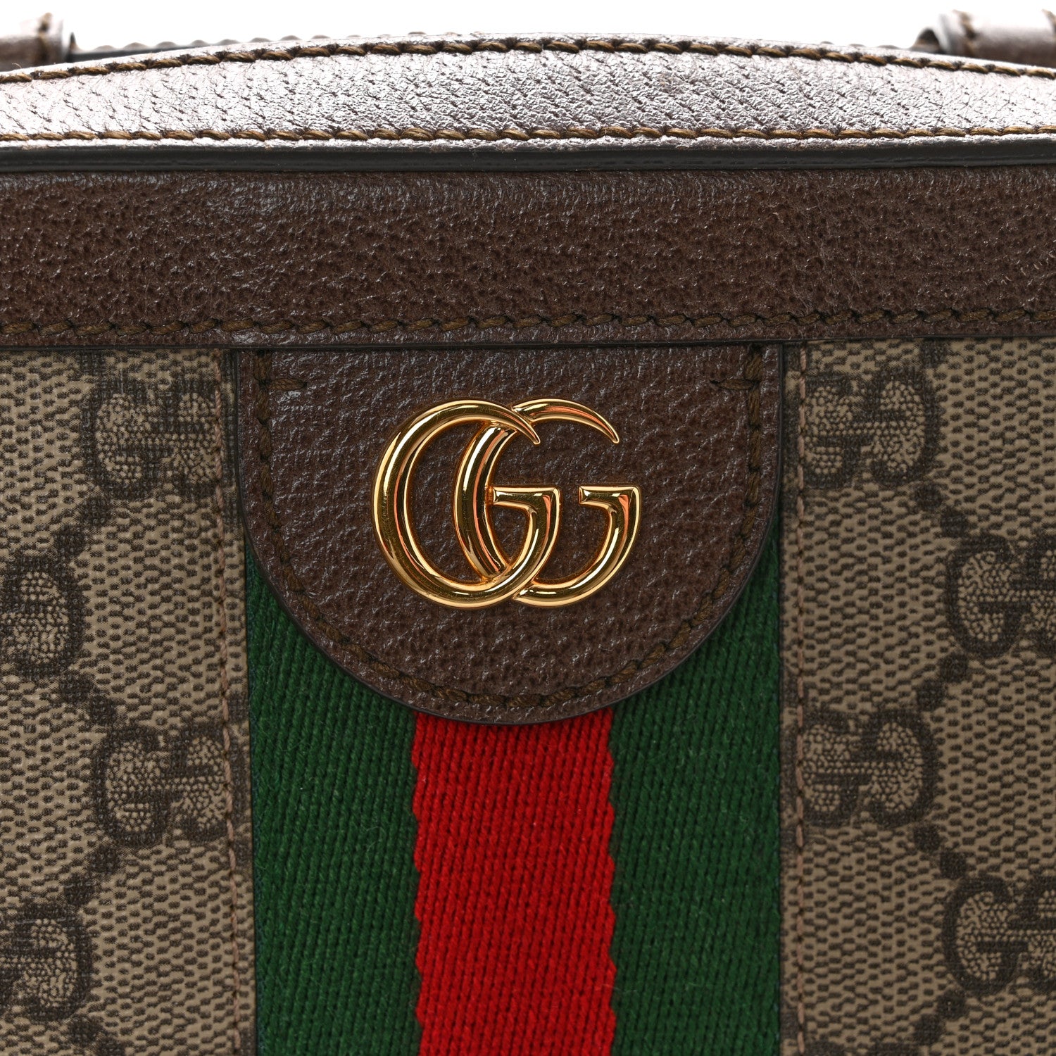 Gucci GG Supreme Monogram Mini Ophidia Top Handle Shoulder Bag Brown 12 of 16