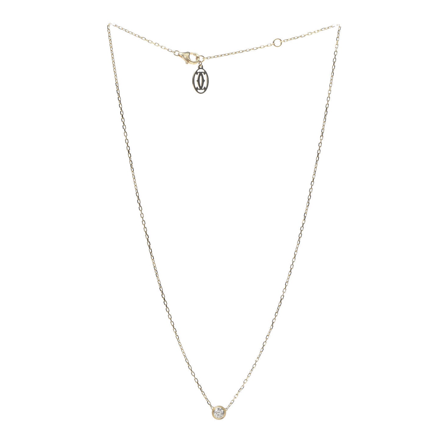 18K Yellow Gold Diamond LM D'Amour Pendant Necklace