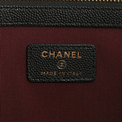 Chanel Caviar Quilted Large Cosmetic Case Black 6 of 7