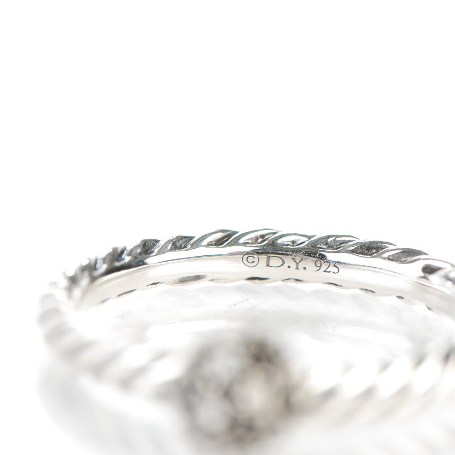 Sterling Silver Pave Diamond 6mm Element Ball Ring 50 5.5