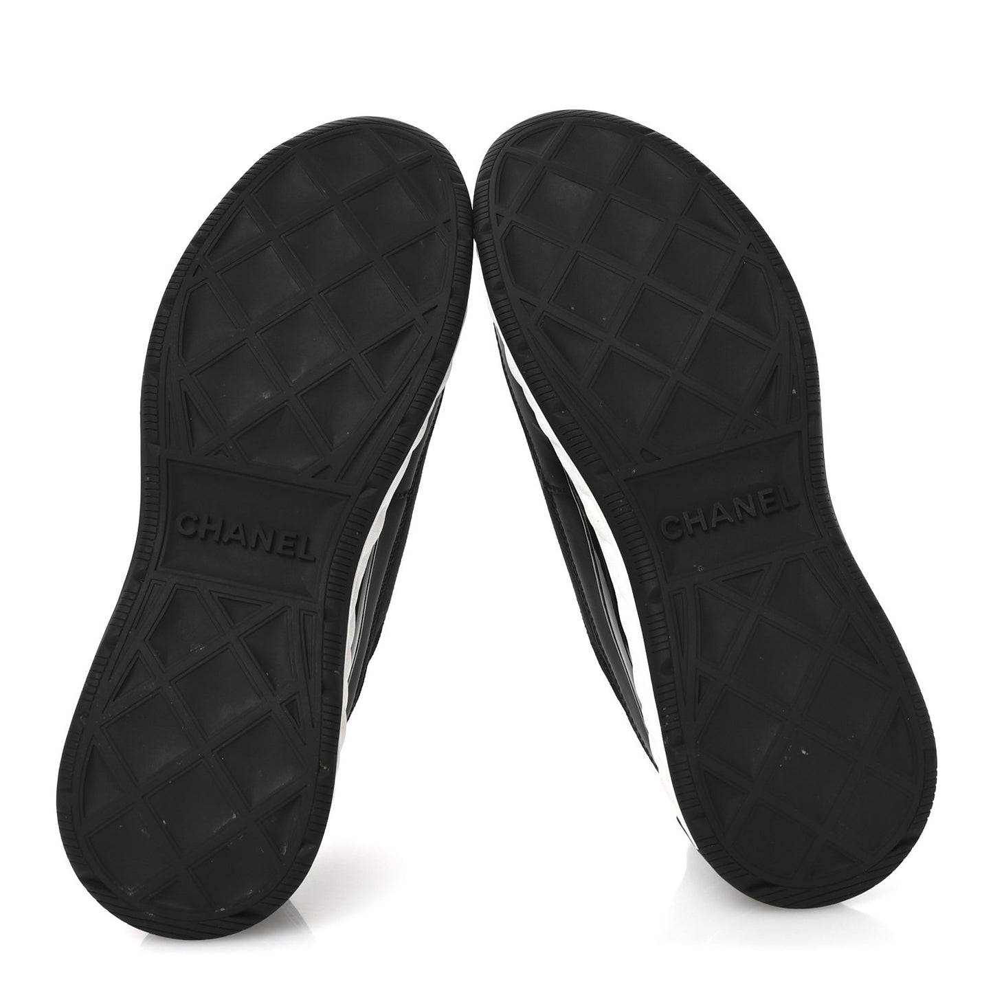 Velvet Calfskin Mixed Fibers CC Sneakers 38 Black