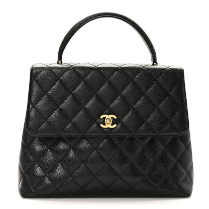 Chanel Caviar Quilted Jumbo Kelly Flap Black 1 of 9