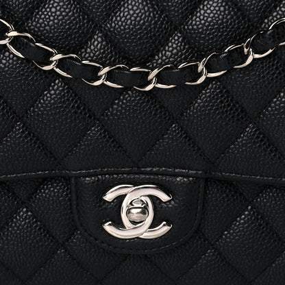 Chanel Caviar Quilted Medium Double Flap Black 10 of 12