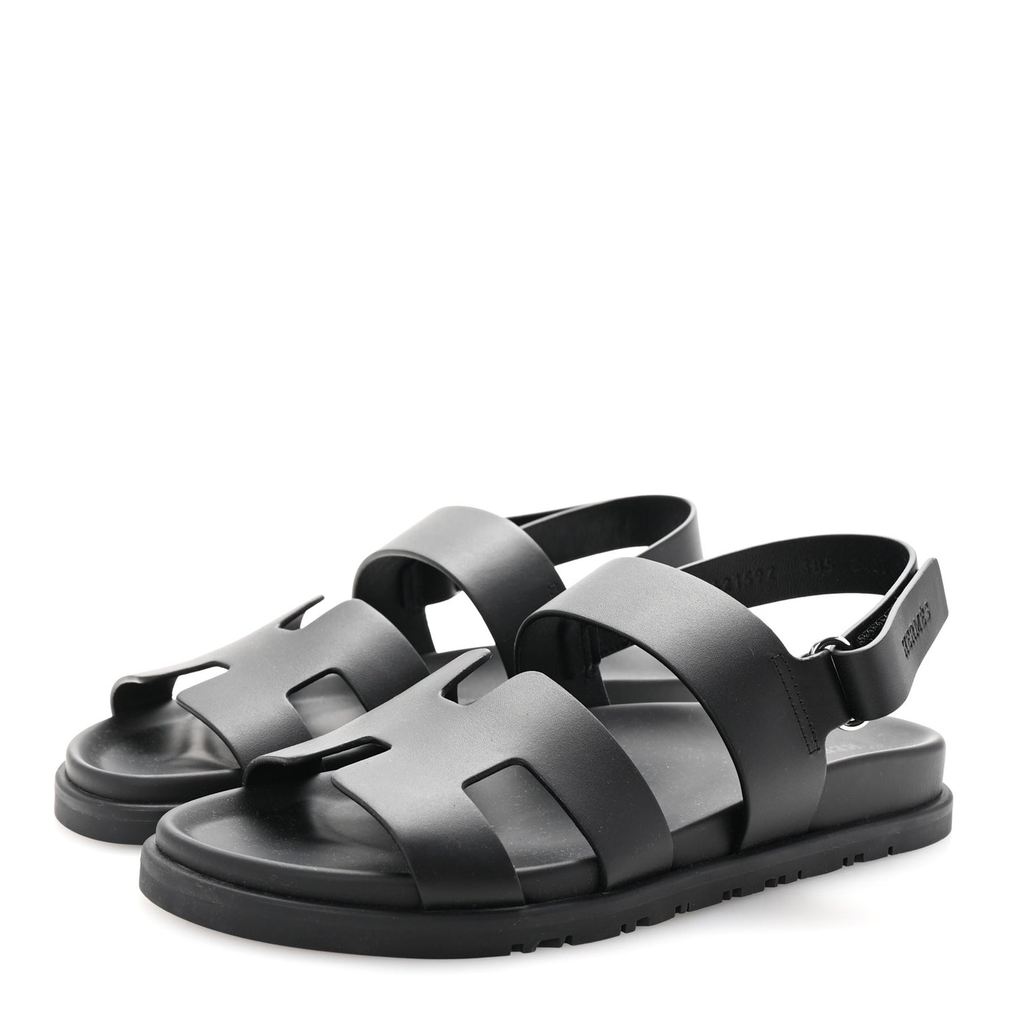 Calfskin Womens Genius Sandals 38.5 Black