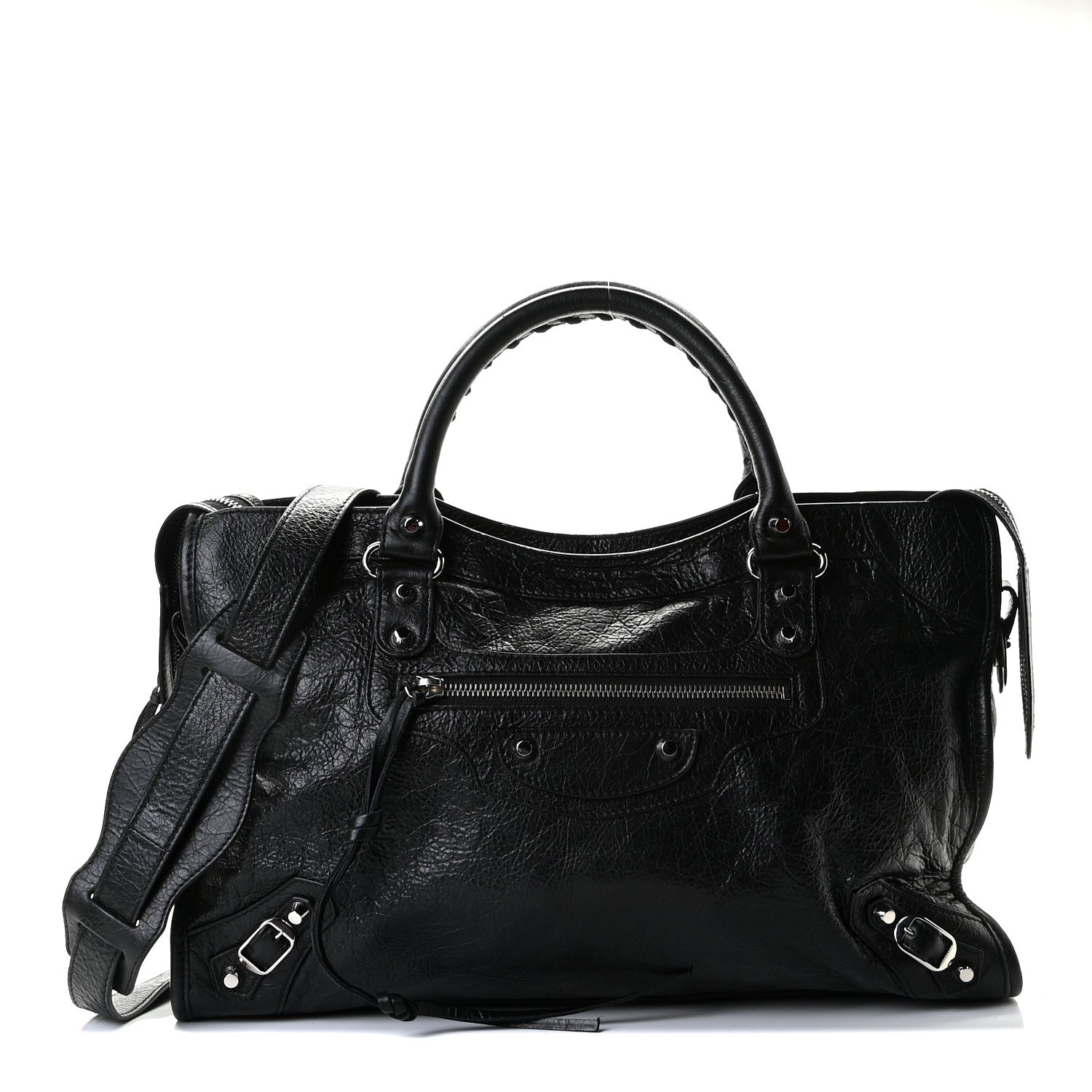 Balenciaga Agneau Classic Silver Hardware City Black 1 of 8