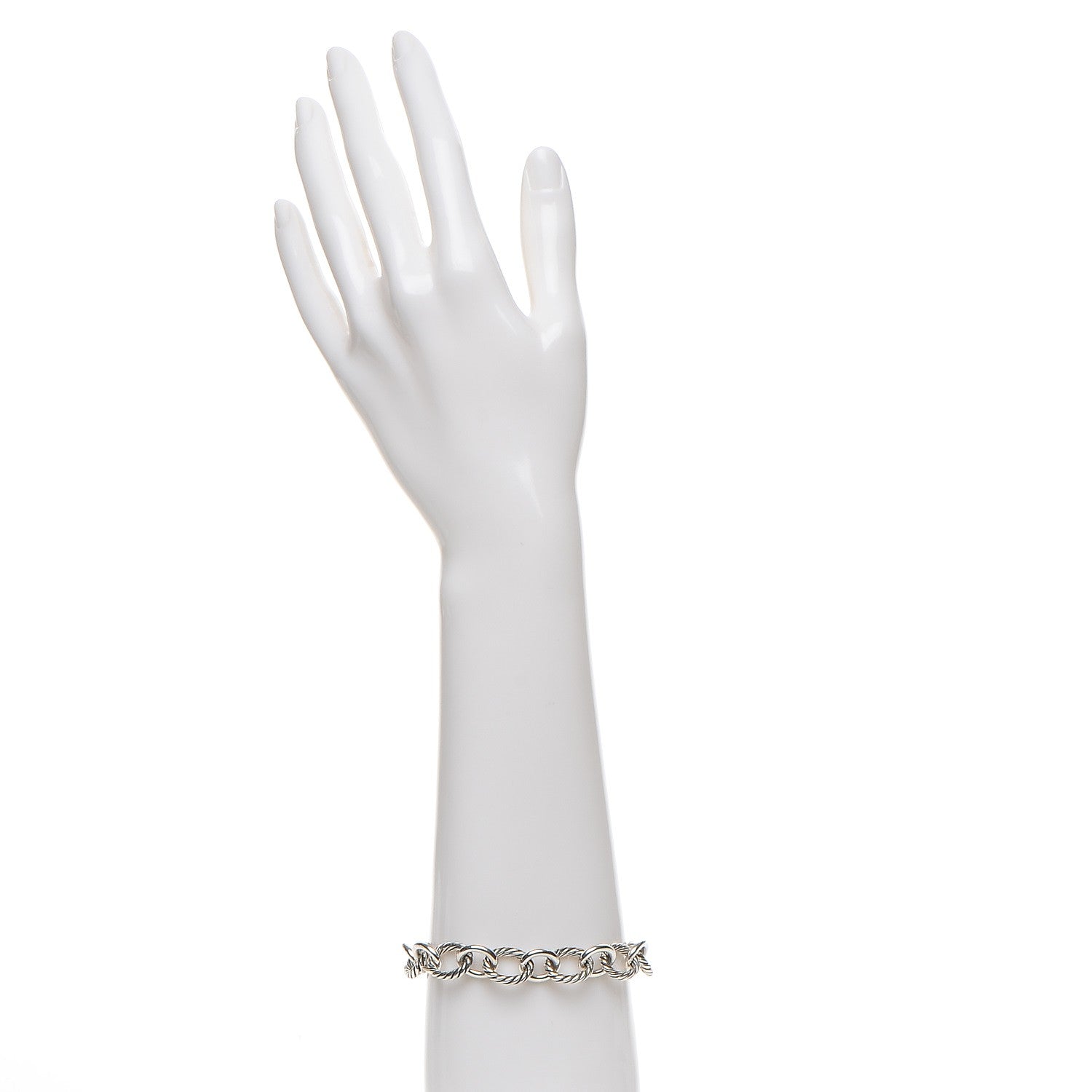 David Yurman Sterling Silver 12mm Large Oval Link Bracelet 2 of 5