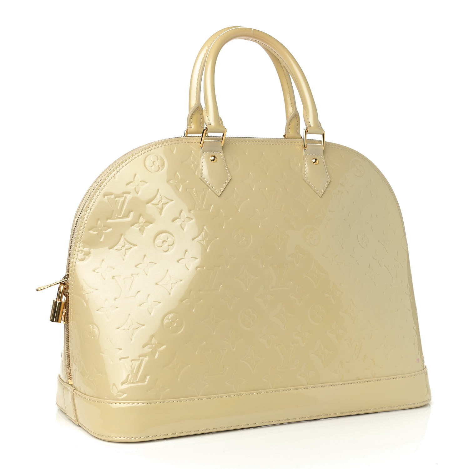 Louis Vuitton Vernis Alma GM Blanc Corail 3 of 15