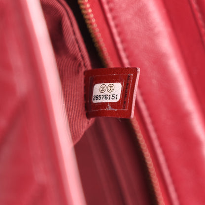 Chanel Aged Calfskin Chevron Quilted Medium Gabrielle Hobo Dark Pink 7 of 11