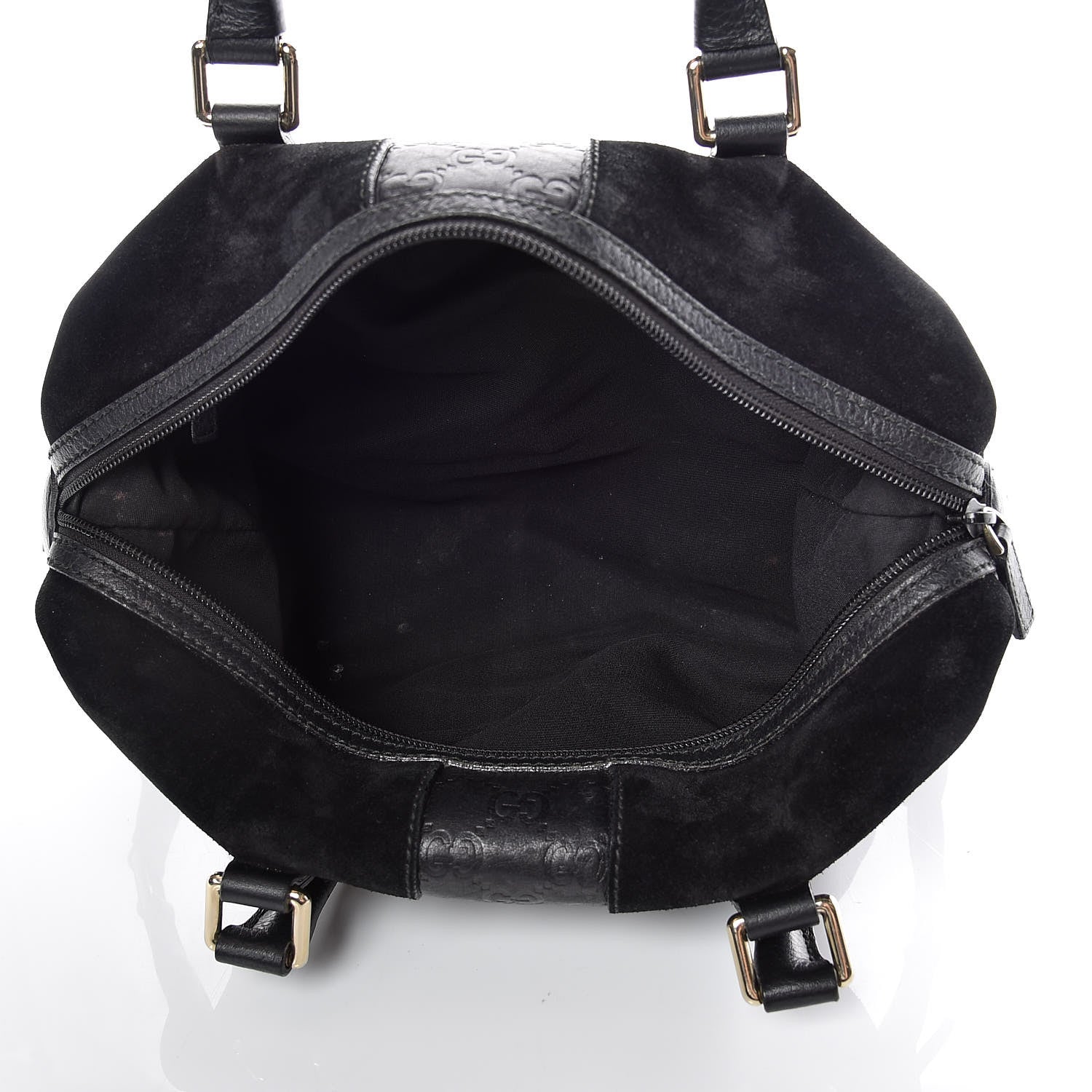 Gucci Suede Guccissima Small Boston Black 5 of 20