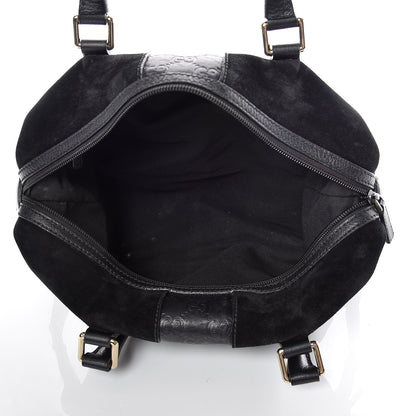 Gucci Suede Guccissima Small Boston Black 5 of 20