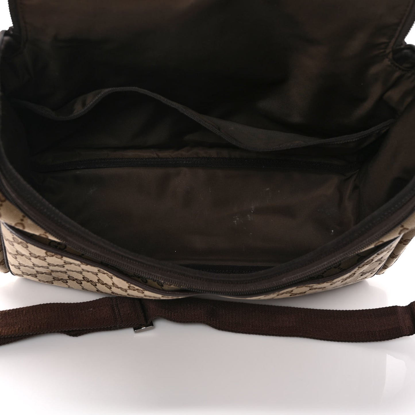 Monogram Natural Pigskin Large Diaper Bag Beige Ebony Cocoa Dark Chocolate