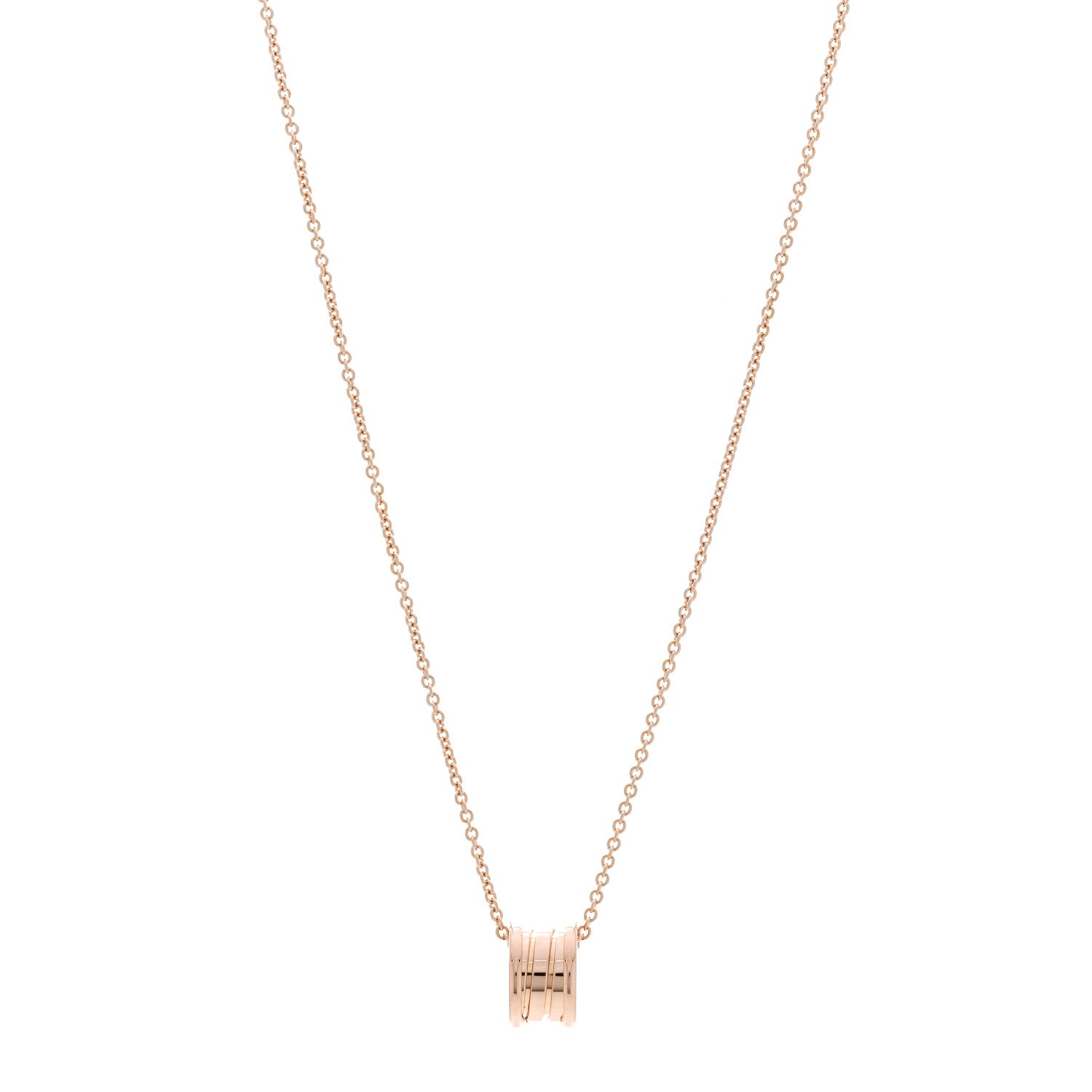 Bulgari 18K Rose Gold B.Zero1 Pendant Necklace 1 of 4