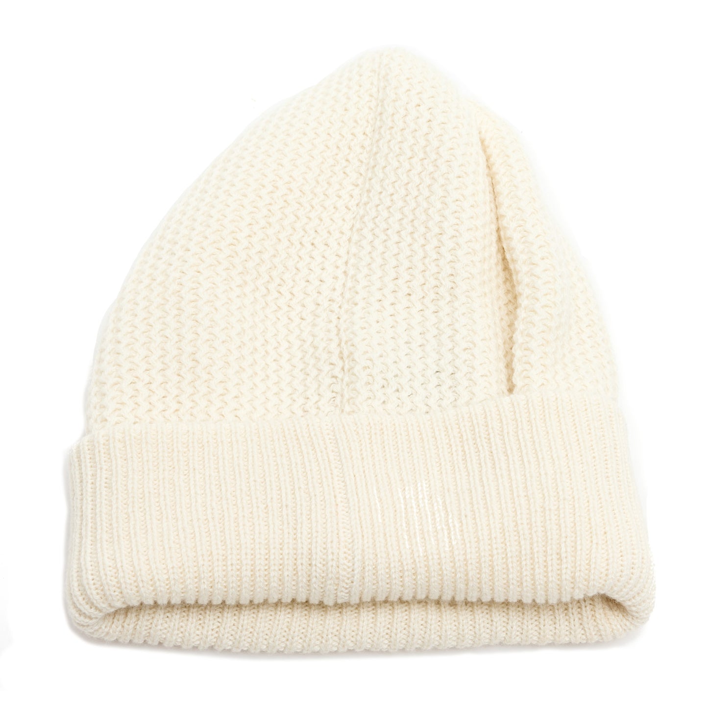 Cashmere Sequin Logo Beanie Hat Ivory Gold