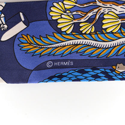 Hermes Silk Exposition Universelle Twilly Bleu Jaune Vif Rouge 4 of 5