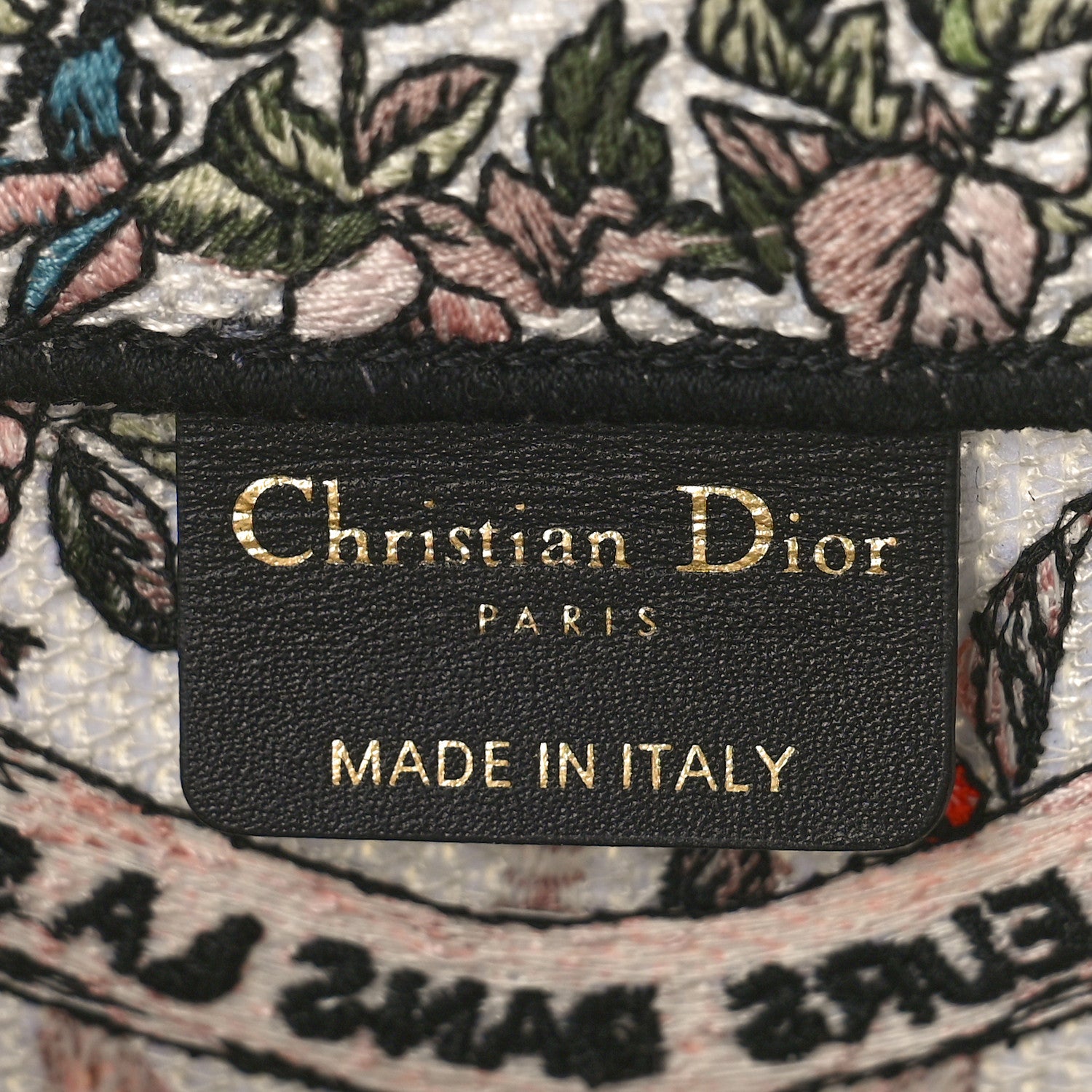 Christian Dior Canvas Embroidered Medium 4 Saisons Printemps Soleil Book Tote Ecru Multicolor 6 of 9