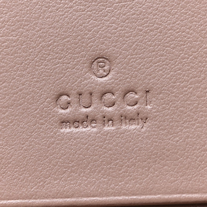 Gucci Calfskin Matelasse GG Marmont Card Case Wallet Porcelain Rose 6 of 7