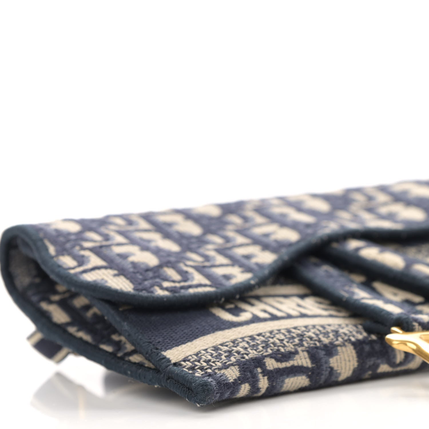 Christian Dior Oblique Slim Saddle Pouch Blue 9 of 11