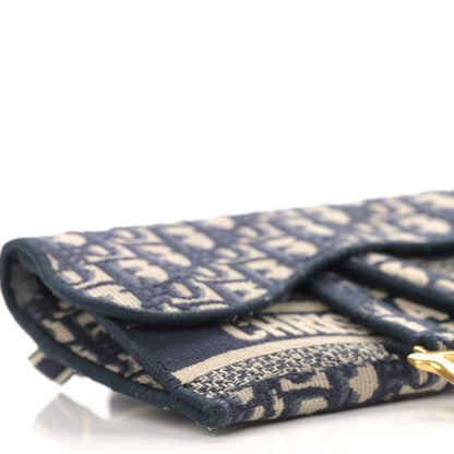 Christian Dior Oblique Slim Saddle Pouch Blue 9 of 11
