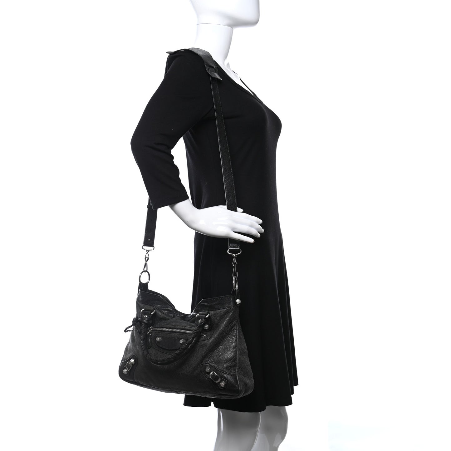 Agneau Giant 12 Silver Hardware Town Black
