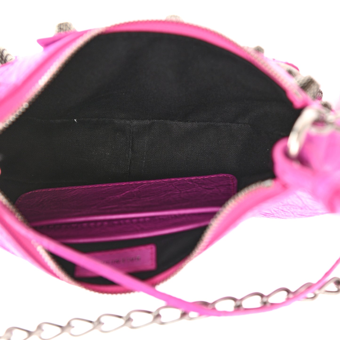 Agneau Arena Le Cagole Mini Purse With Chain Lipstick Pink