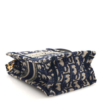 Christian Dior Oblique Mini Book Tote Phone Bag Blue 4 of 10