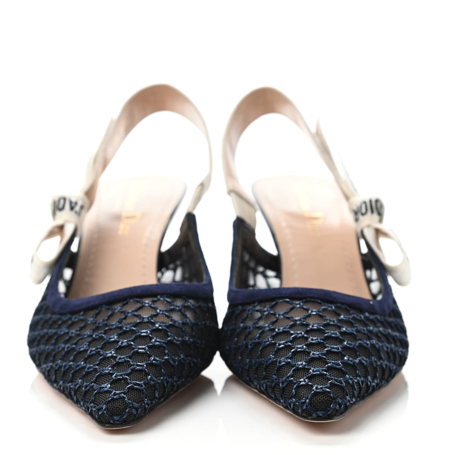 Resille Lambskin Ribbon J'Adior Slingback 65mm Pumps 37.5 Indigo Blue