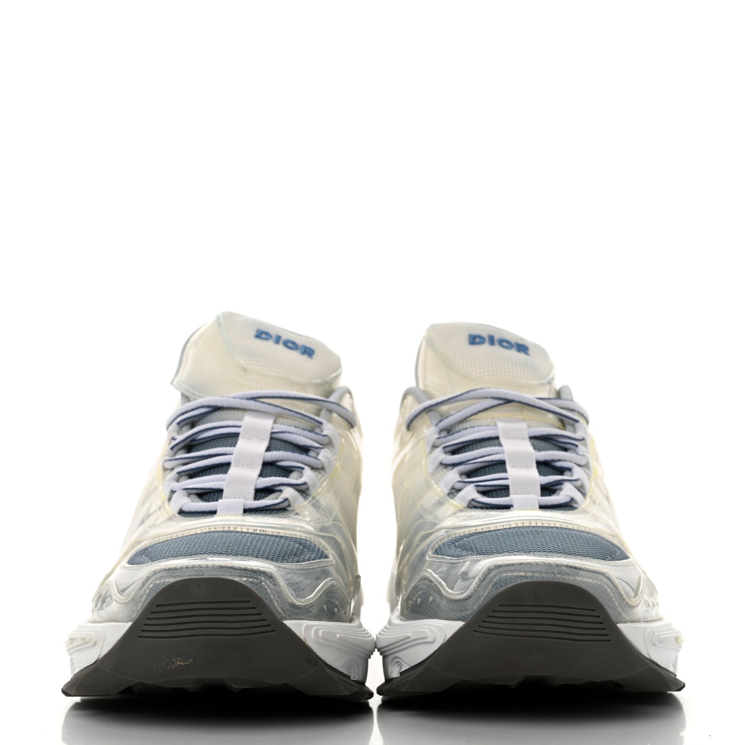 Christian Dior Calfskin Mens CD1 Sneakers 45 Blue White 2 of 9