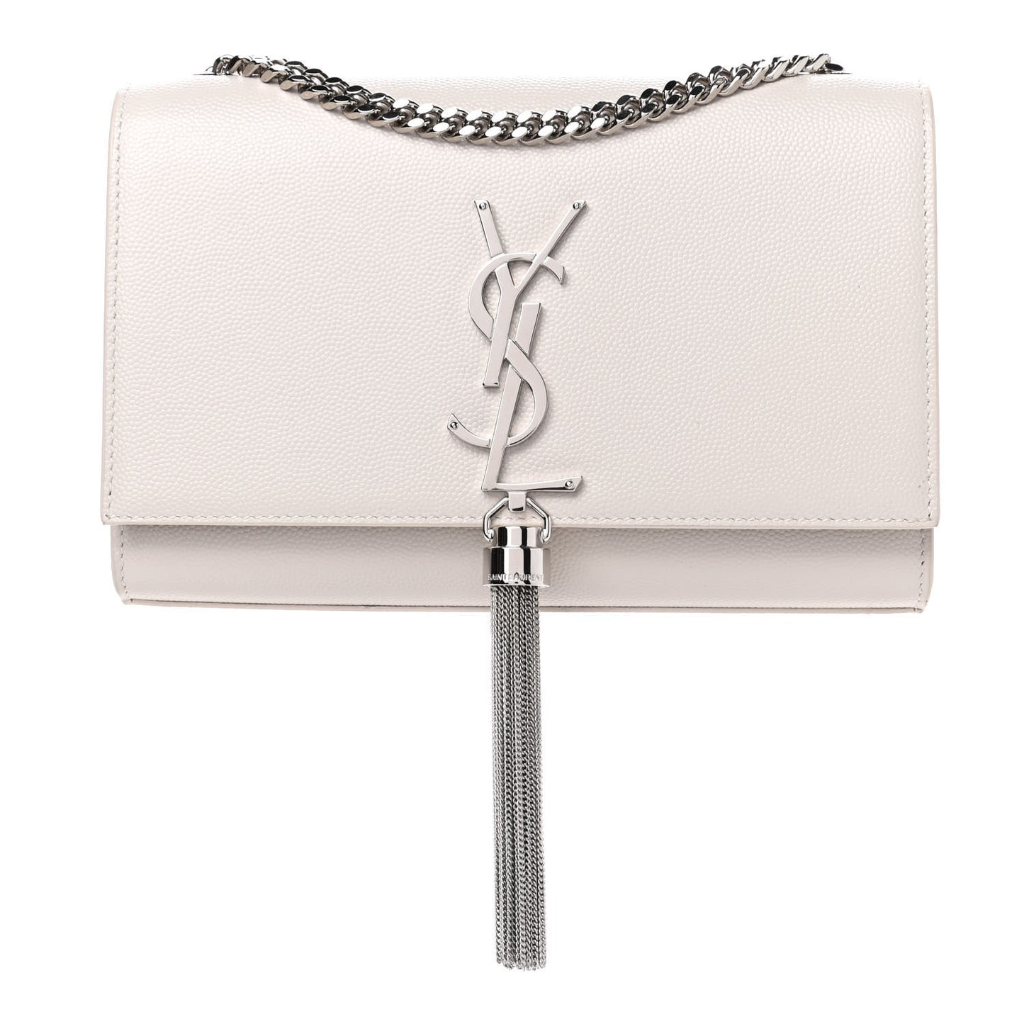 Grain De Poudre Small Classic Monogram Kate Tassel Satchel Crema Soft