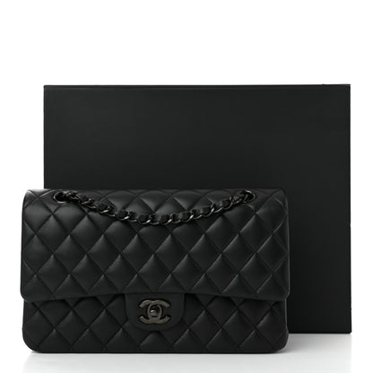 Chanel Lambskin Quilted Medium Double Flap So Black 11 of 11