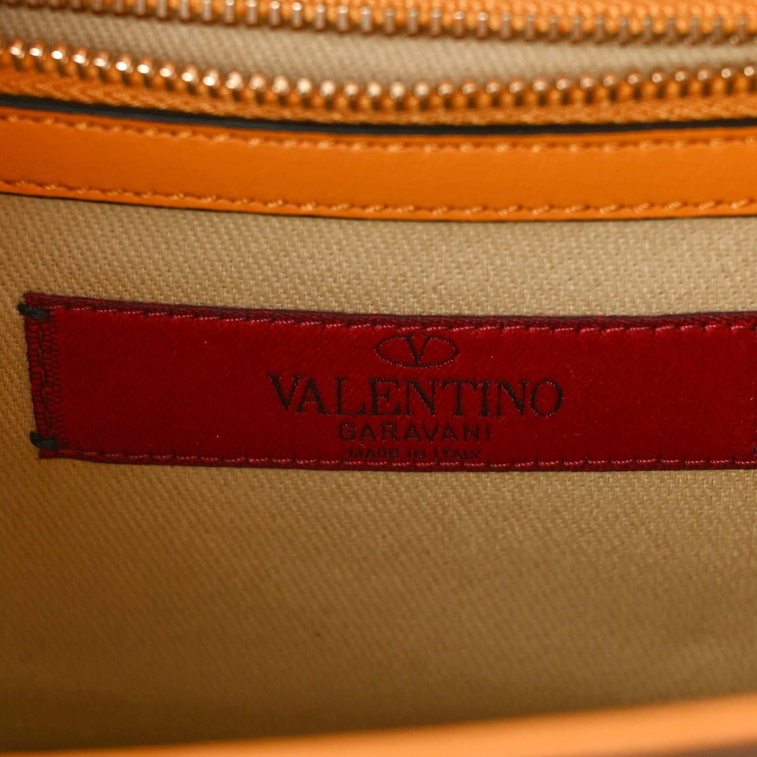 Valentino Garavani Vitello Small Glam Lock Rockstud Flap Mandarin Sorbet 6 of 8
